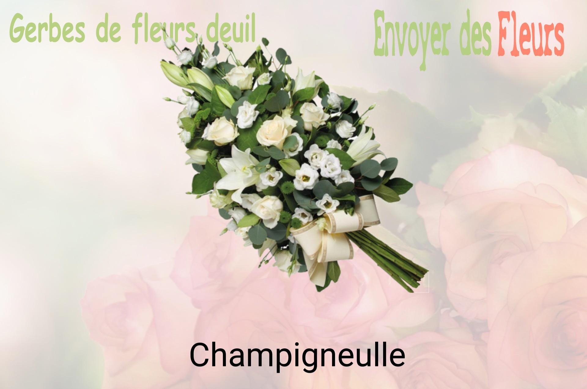 Gerbe de fleurs de deuil livrée à Champigneulle